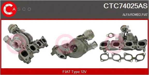 Turbocompresseur, suralimentation CASCO CTC74025AS