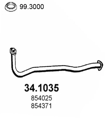 Tuyau d'échappement ASSO 34.1035