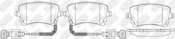 Kit de plaquettes de frein, frein à disque NiBK PN0330W