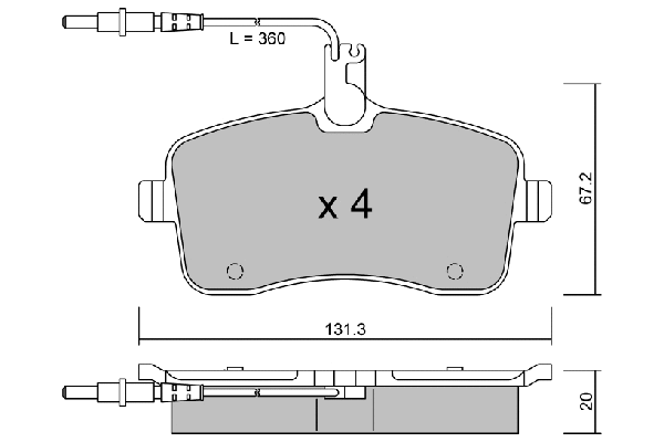 Kit de plaquettes de frein, frein à disque AISIN BPPE-1009