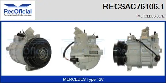 Compresseur, climatisation RECOFICIAL RECSAC76106.1