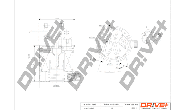 Filtre à carburant Dr!ve+ DP1110.13.0215