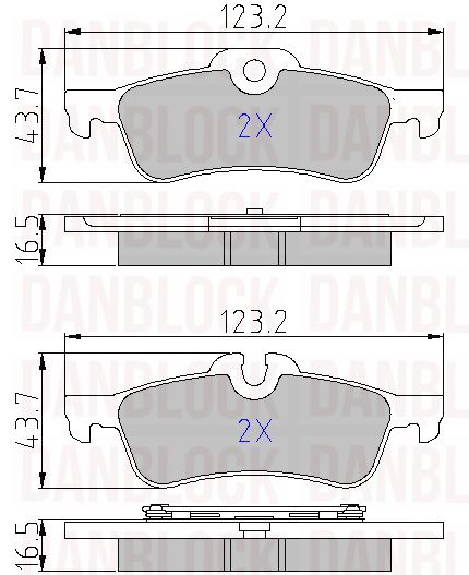 Kit de plaquettes de frein, frein à disque DANBLOCK DB 510457