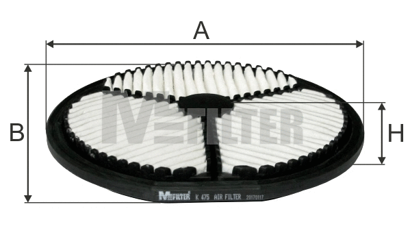 Filtre à air MFILTER K 475