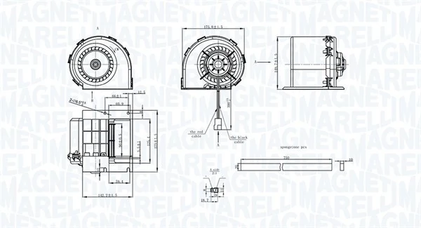 Pulseur d'air habitacle MAGNETI MARELLI 069412325010