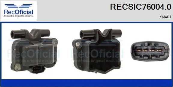 Bobine d'allumage RECOFICIAL RECSIC76004.0