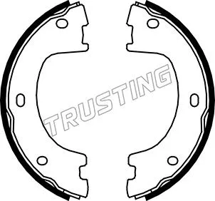 Jeu de mâchoires de frein, frein de stationnement TRUSTING 052.136