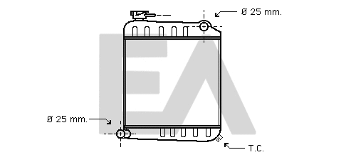 Radiateur, refroidissement du moteur EACLIMA 31R05003