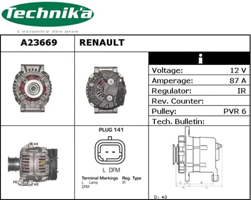 Alternateur Technika A23669
