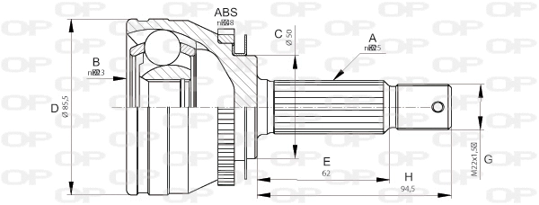 Jeu de joints, arbre de transmission OPEN PARTS CVJ5674.10