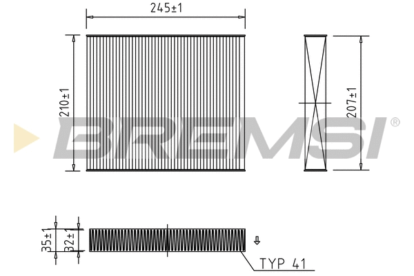Filtre, air de l'habitacle BREMSI FC0094