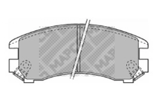 Kit de plaquettes de frein, frein à disque MAPCO 6437