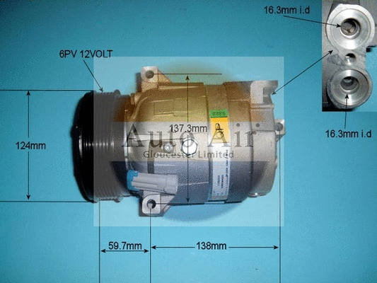 Compresseur, climatisation AUTO AIR GLOUCESTER 14-4048
