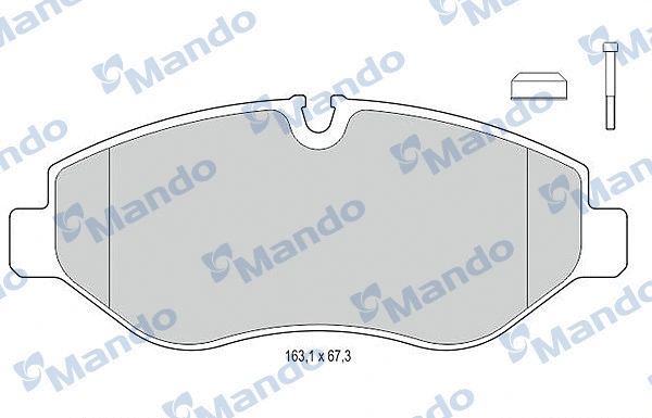 Kit de plaquettes de frein, frein à disque MANDO MBF015671
