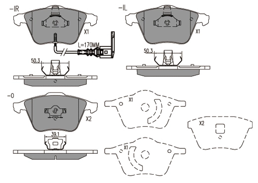 Kit de plaquettes de frein, frein à disque KLAXCAR FRANCE 24098z