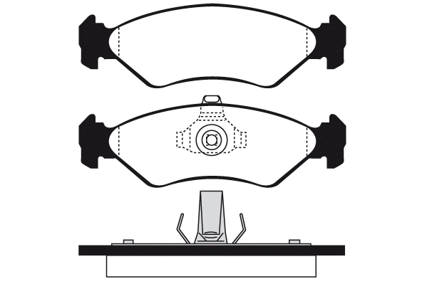 Kit de plaquettes de frein, frein à disque Technika 01042