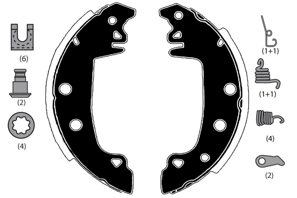 Jeu de mâchoires de frein RAICAM RA25930