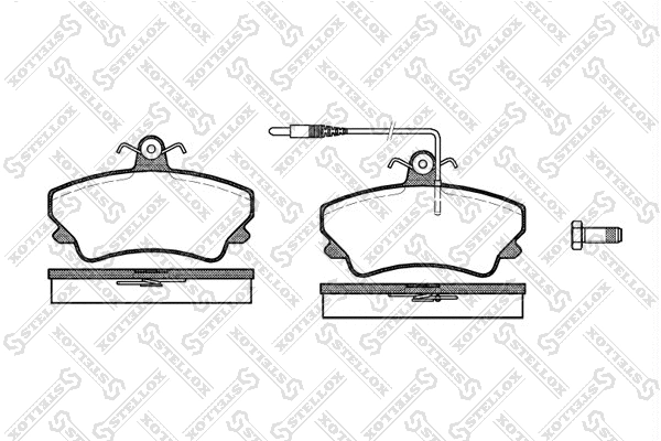 Kit de plaquettes de frein, frein à disque STELLOX 420 012-SX