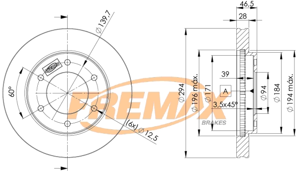 Disque de frein FREMAX BD-7019