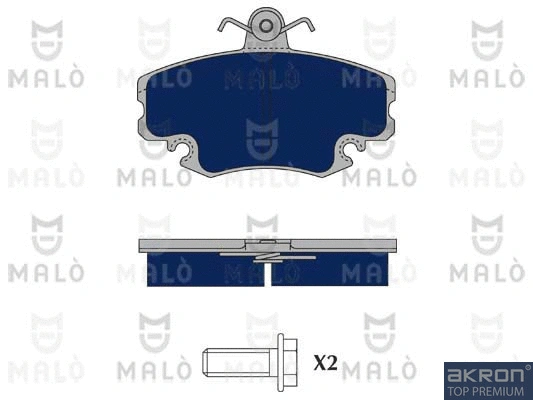 Kit de plaquettes de frein, frein à disque AKRON-MALÒ 1050381
