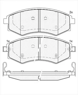 Kit de plaquettes de frein, frein à disque Technika 01734A