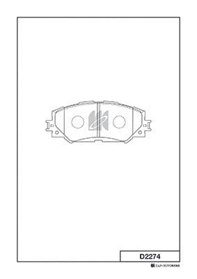 Kit de plaquettes de frein, frein à disque MK Kashiyama D2274