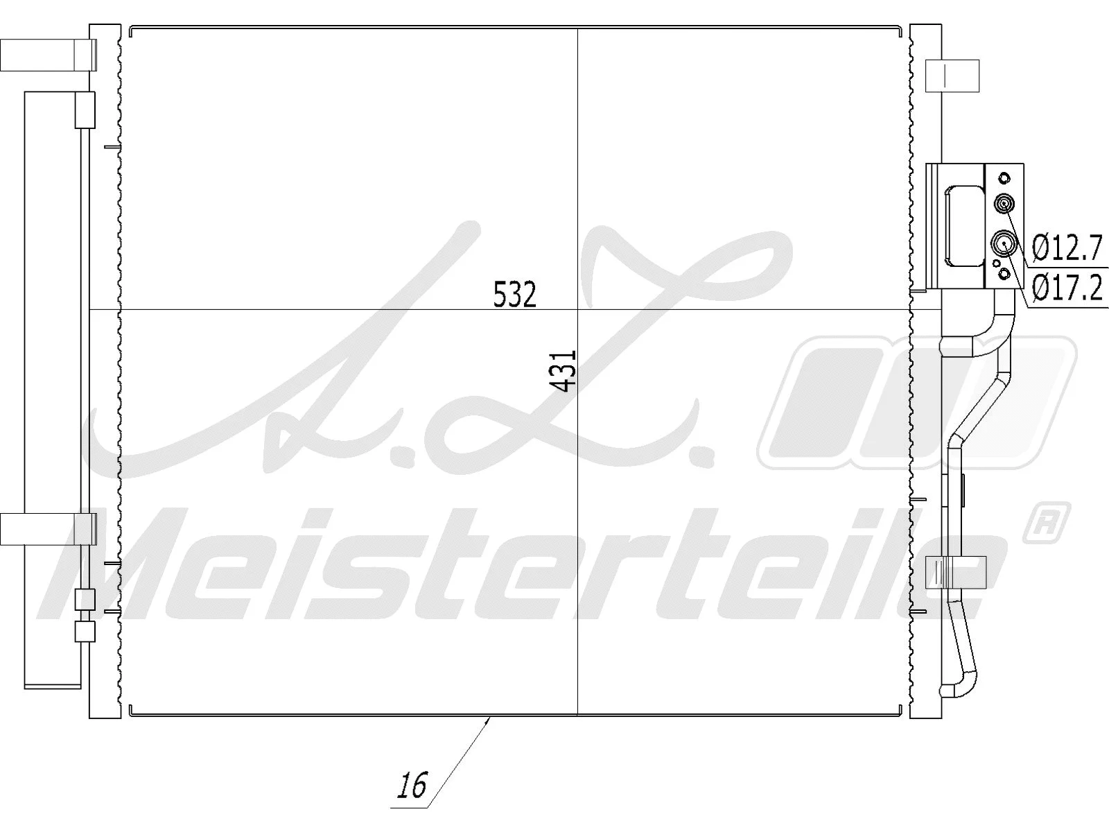 Condenseur, climatisation A.Z. Meisterteile AZMT-45-030-1504