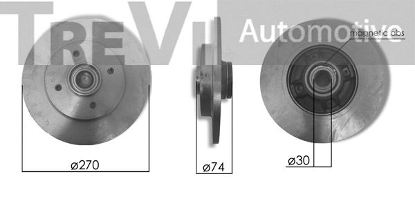 Kit de roulements de roue TREVI AUTOMOTIVE WB2223