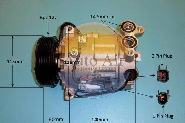 Compresseur, climatisation AUTO AIR GLOUCESTER 14-1313p