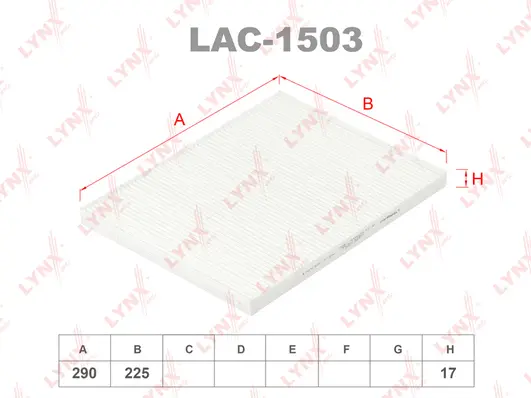 Filtre, air de l'habitacle LYNXAUTO LAC-1503
