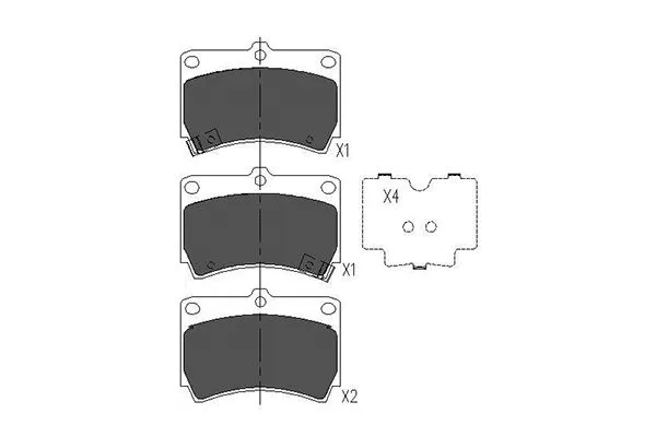 Kit de plaquettes de frein, frein à disque KAVO PARTS KBP-4501