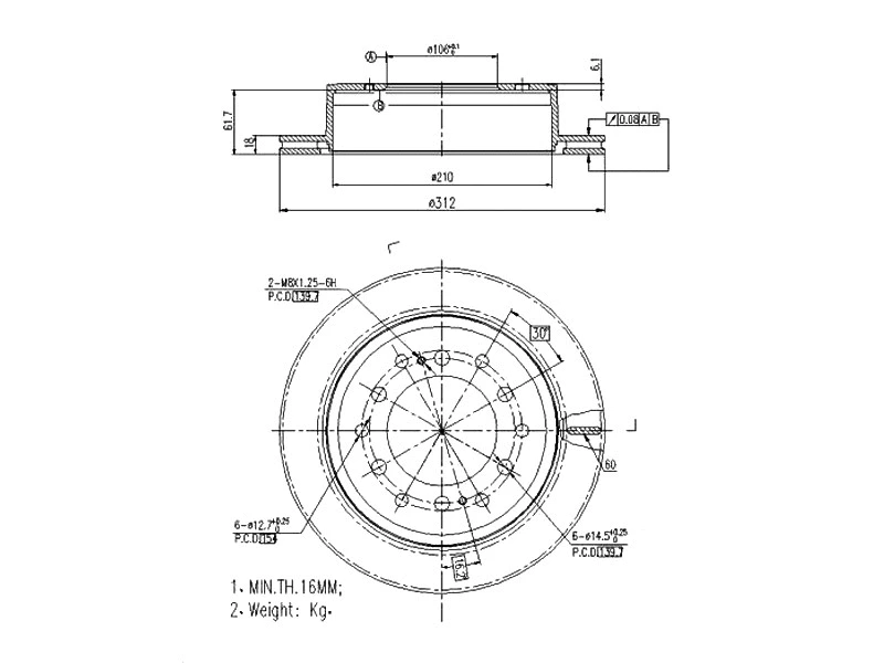 Disque de frein A.Z. Meisterteile AZMT-44-024-1379