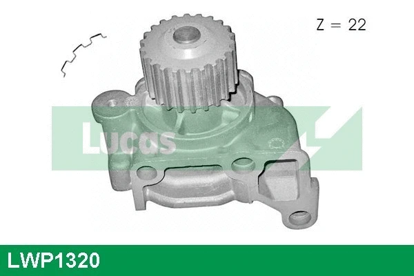 Pompe à eau, refroidissement du moteur LUCAS LWP1320