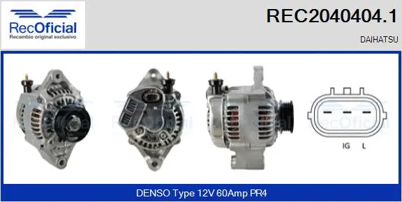 Alternateur RECOFICIAL REC2040404.1