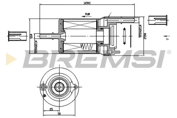 Filtre à carburant BREMSI FE1018