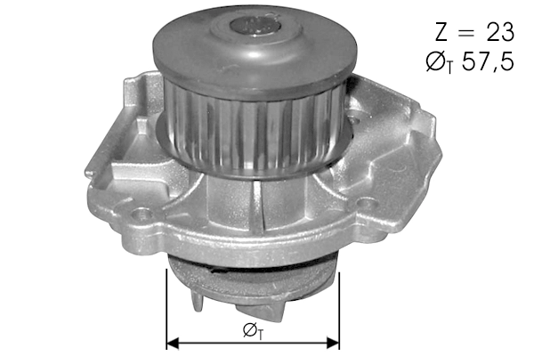 Pompe à eau, refroidissement du moteur TECDRIVE TPAE0244