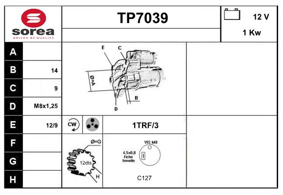 Démarreur SERA TP7039