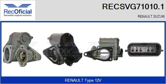 Vanne EGR RECOFICIAL RECSVG71010.1