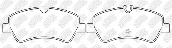 Kit de plaquettes de frein, frein à disque NiBK PN0660