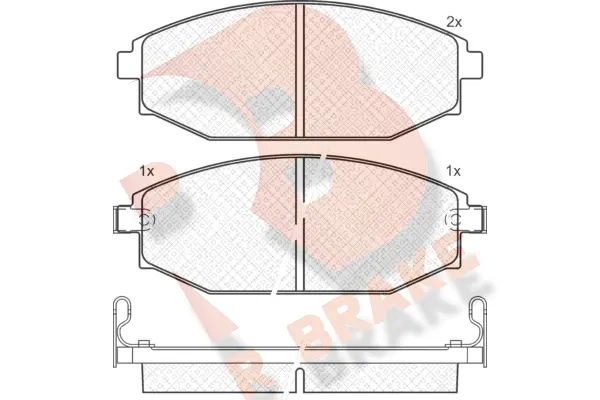 Kit de plaquettes de frein, frein à disque R BRAKE RB1272