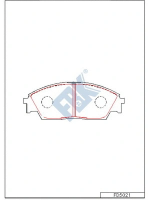 Kit de plaquettes de frein, frein à disque FBK FD5021