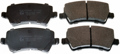 Kit de plaquettes de frein, frein à disque DENCKERMANN B111043