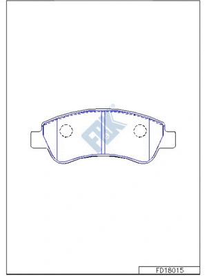 Kit de plaquettes de frein, frein à disque FBK FD18015