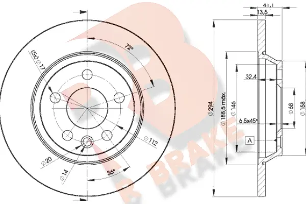Disque de frein R BRAKE 78RBD25609