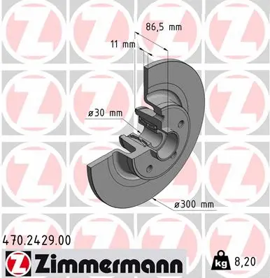 Disque de frein ZIMMERMANN 470.2429.00