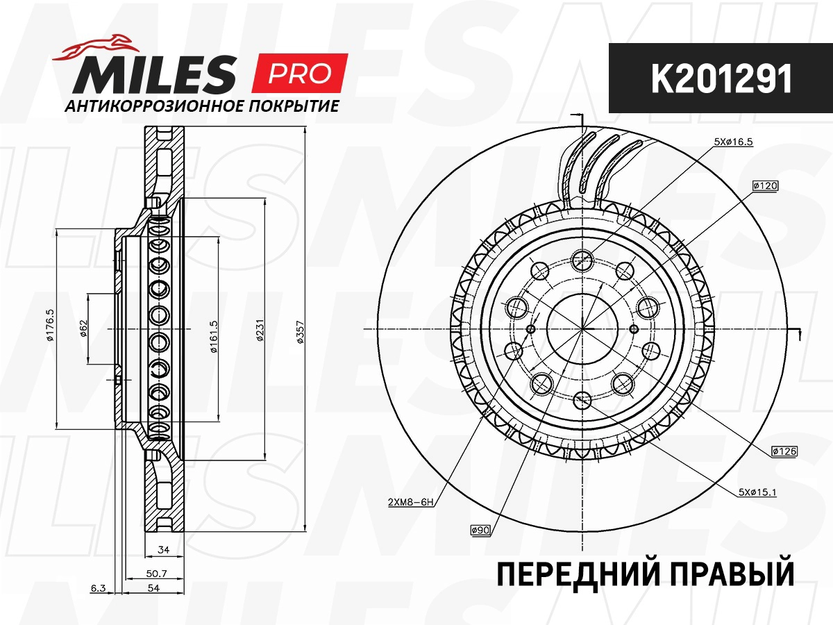 Disque de frein MILES K201291