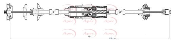 Tirette à câble, commande d'embrayage APEC CAB5017