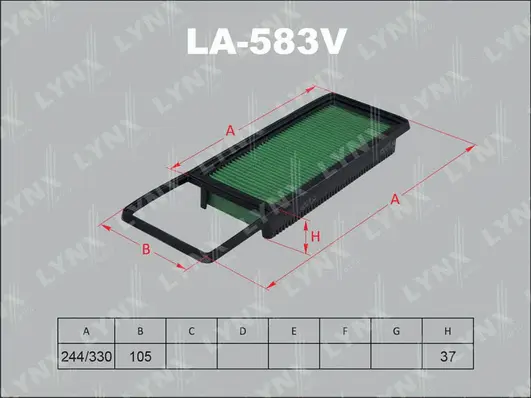 Filtre à air LYNXAUTO LA-583V