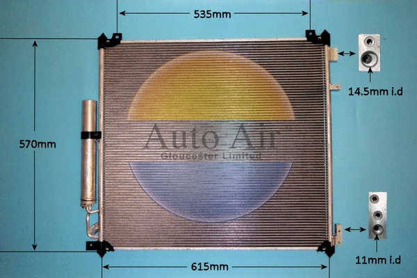 Condenseur, climatisation AUTO AIR GLOUCESTER 16-0076
