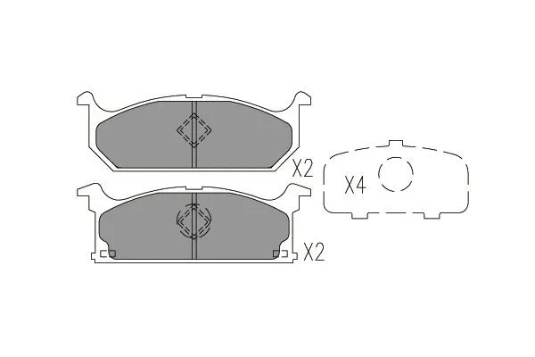 Kit de plaquettes de frein, frein à disque KAVO PARTS KBP-8527